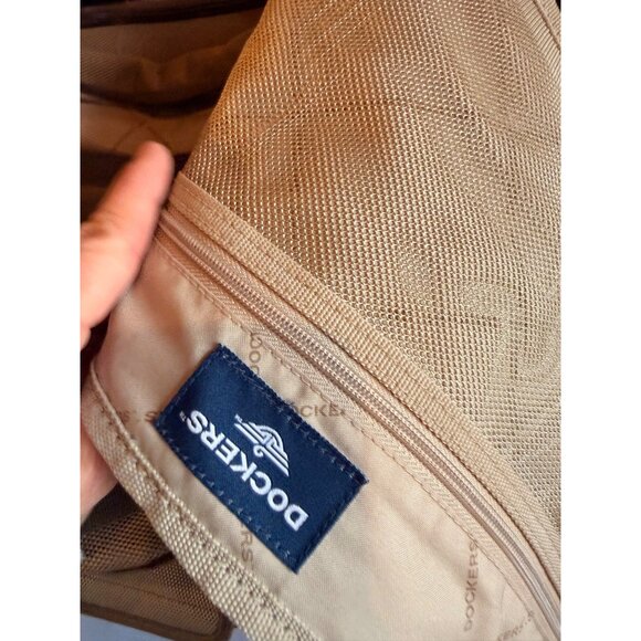 Dockers Beige Rolling Duffel Bag With Telescopic Handle & Multiple Compartments - Picture 3 of 16